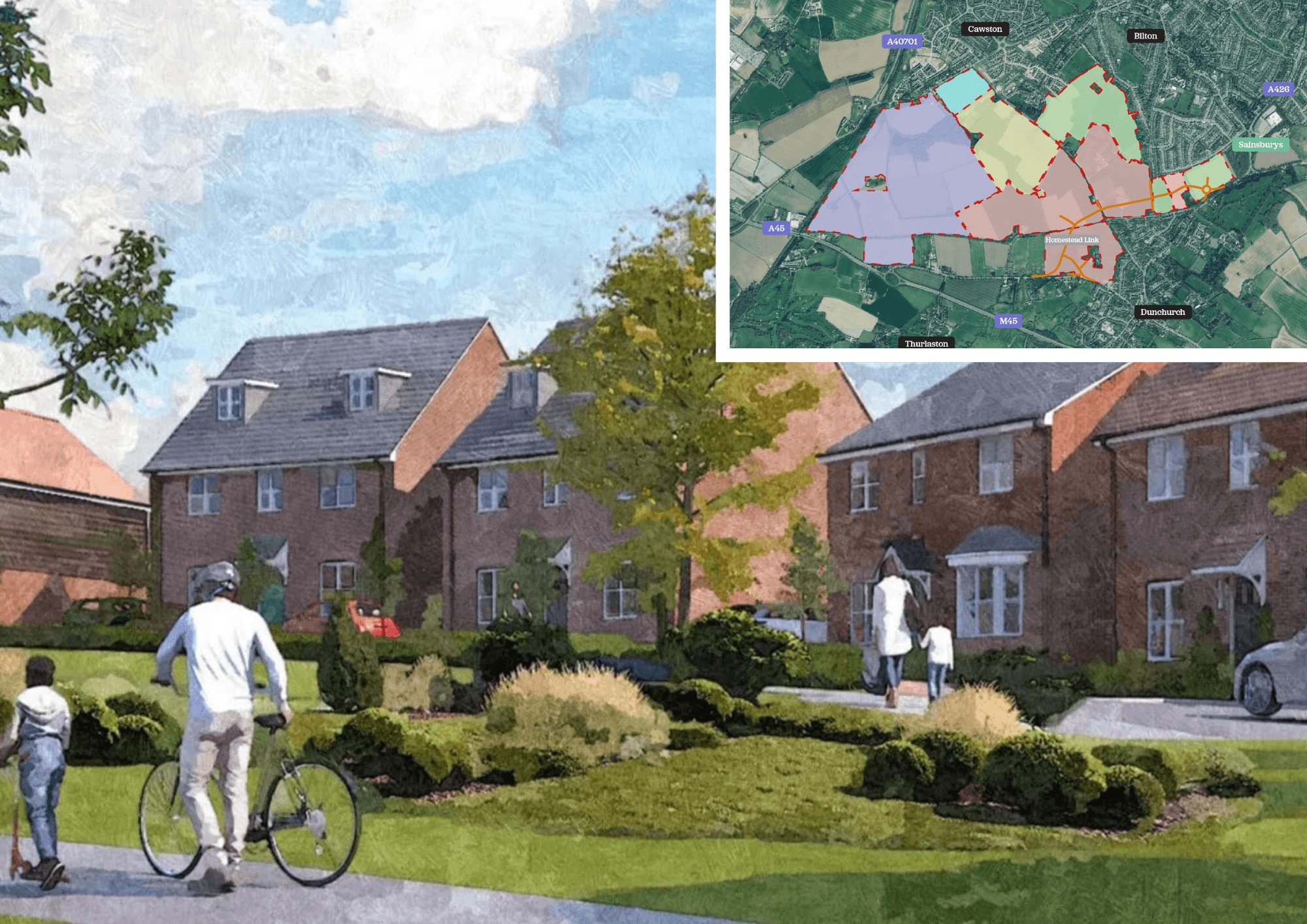Residential scheme at South West Rugby, Warwickshire